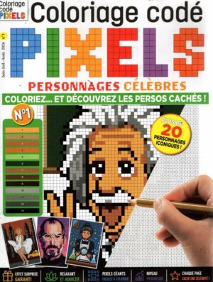 Coloriage Code Pixels Personna