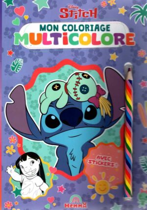 Disney Stitch - Mon Coloriage Multicolore - Avec Stickers !