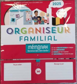 Organiseur Familial Memoniak 2025 Special Belgique