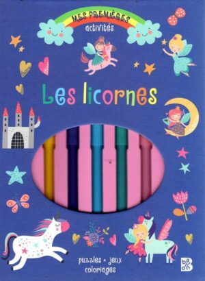 Kit D'activites Manuelles - Bloc D'activites Avec Feutres: Les Licornes