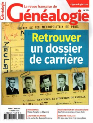 La Revue Française de Généalogie n°276